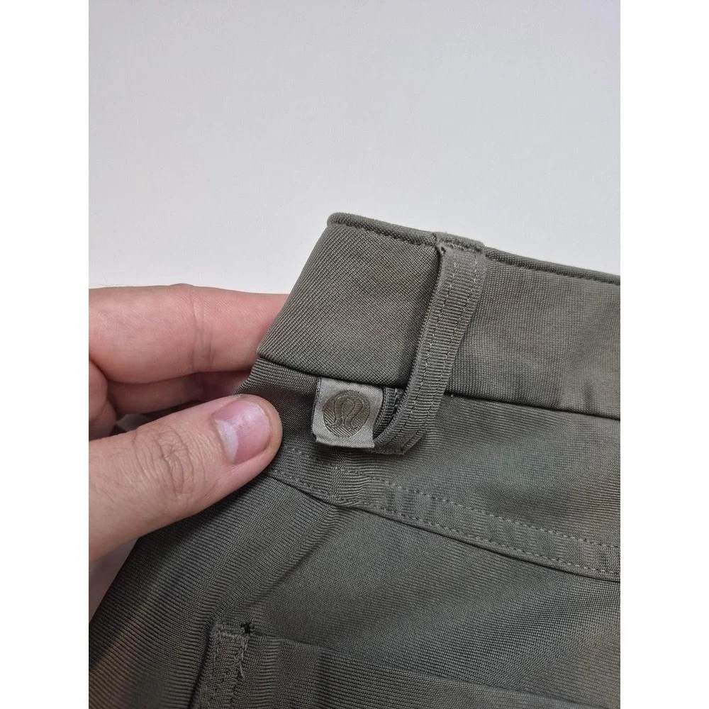 ABC Slim-Fit 5 Pocket Pant 33x30 Green Chino Straight Casual Stretch FLAW